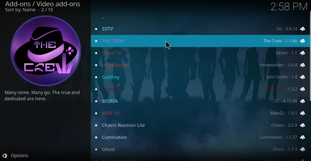 Step 17 - The Crew addon
