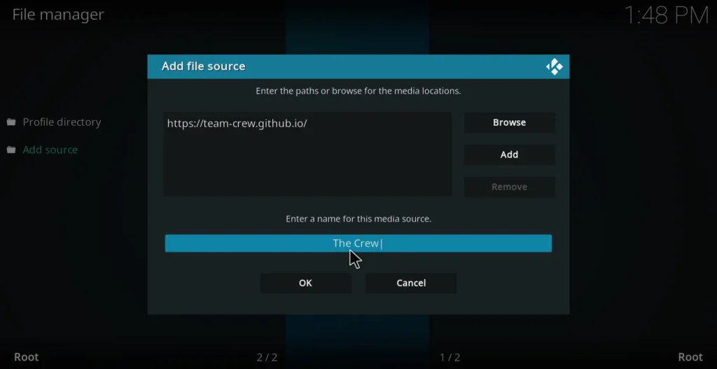 Step 9 - Name source