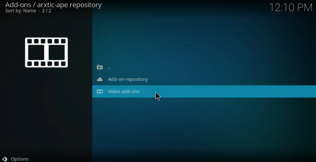 Step 16 - select Video add-ons