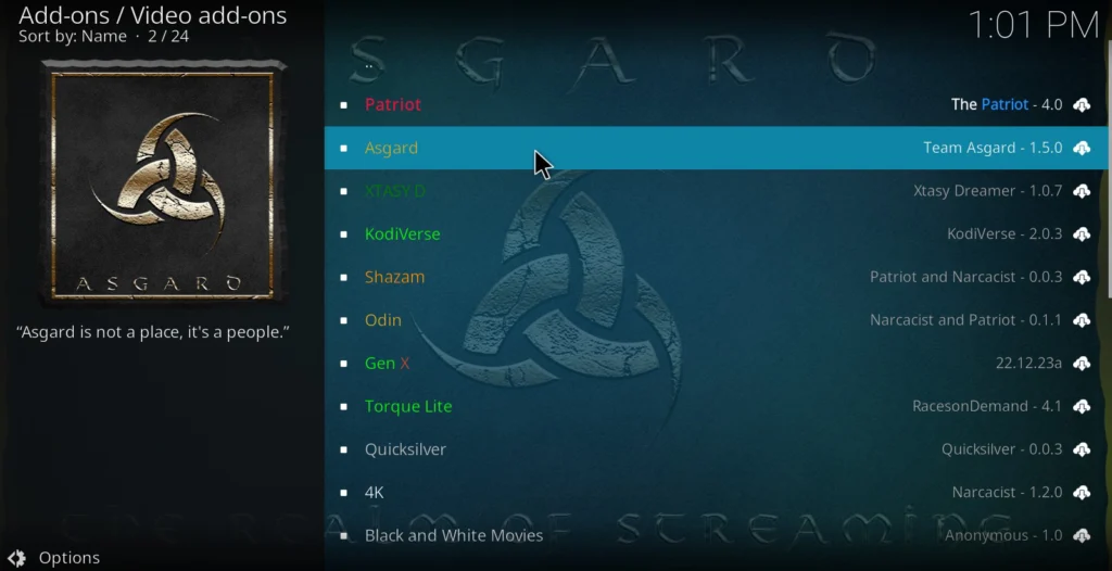 Step 17 - Select Asgard