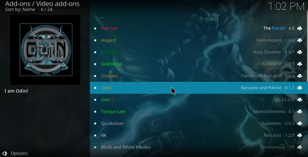 Step 17 - Select Odin