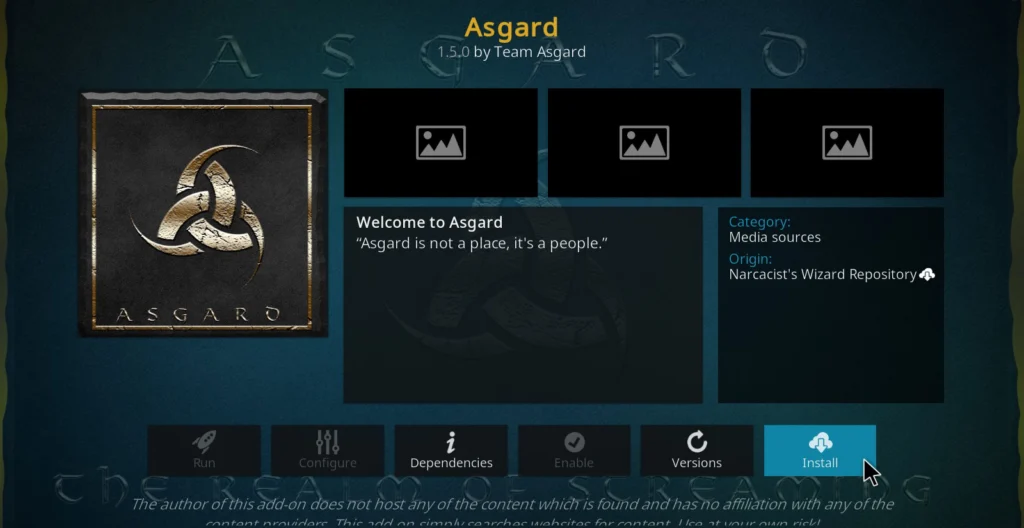 Step 18 - Install Asgard