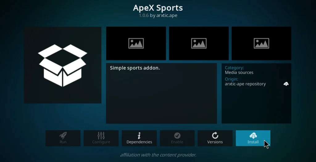 Step 18 - Install Apex Sports