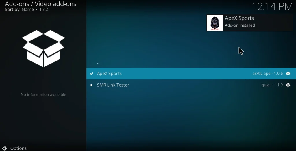 Step 20 - Add-on installed