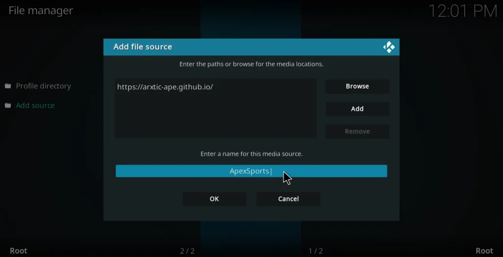 Step 9 - Name source
